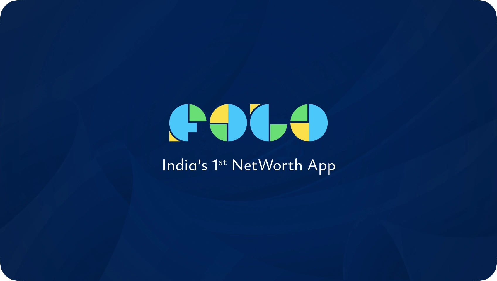 FOLO net worth screen with paired blue and yellow fields